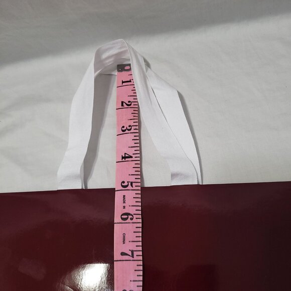 Gucci Red Glossy Gift Bag Reusable Shopping Logo Spell Out Empty 13.75 x 10 in - Picture 15 of 16